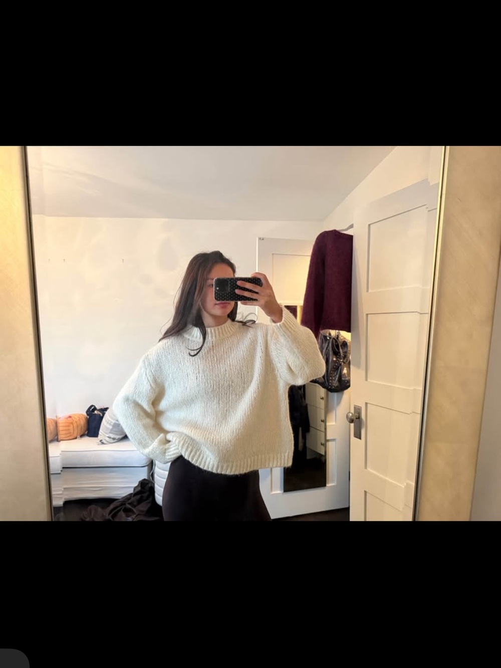 Zara Cream Oversized Chunky Knit Sweater